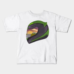 An epic landscape reflected in your visor! Kids T-Shirt